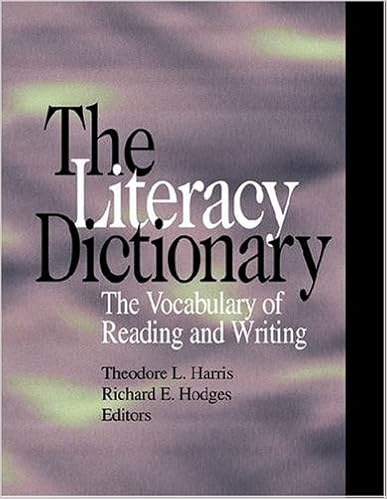 The literacy dictionary the vocabulary of reading and writing