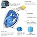 SEGMART Full Face Snorkel Mask with 180° Field of View for Surface Snorkeling (anti-leak) (Blue,S/M)