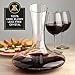 Crystal Wine Decanter Set, Hand Blown, 60 fluid oz - Wine Aerating Decanters with Elegant Black and Gold Velvet Sleeve - Drip-Free, Lead-Free, BPA-Free - Table Aerator Carafe