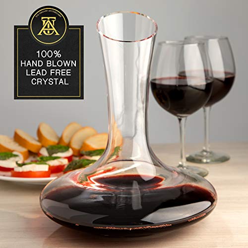 4 Beautiful+Crystal+Decanter+Blown+fluid