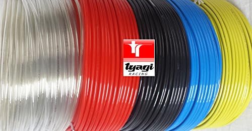 Tyagi Racing 6mm x 4mm Pneumatic Air Compressor Tubing PU Hose Tube Pipe 20 meter -Transparent