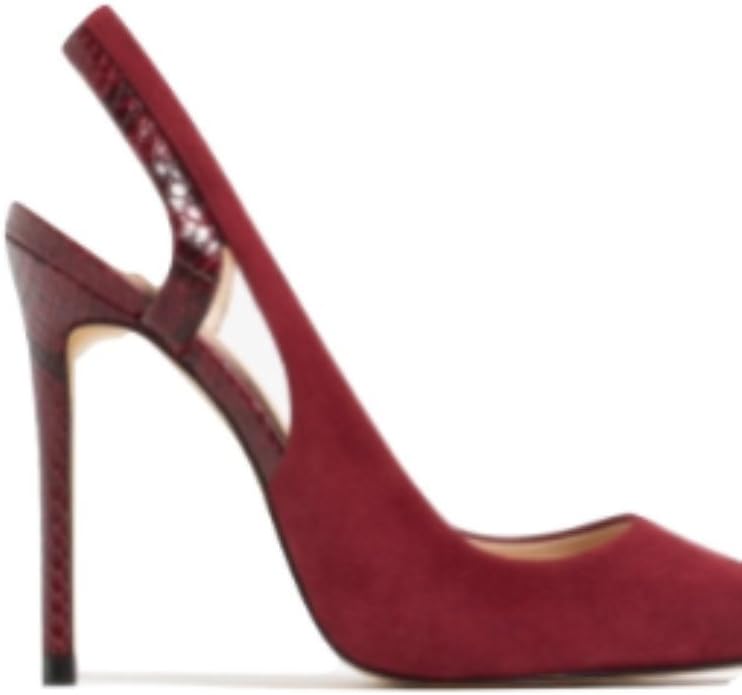 zara vinyl slingback heels