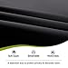 PONY DANCE Blackout French Door Curtain - Soft Fabric Heavy-Duty Rod Pocket Door Curtain for Privacy Window Drapery Including Bonus Adjustable Tieback, 54 x 72 inches, Black, One Panel