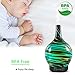 Essential Oil Diffuser Art Glass Vase Fragrance Ultrasonic Cold Fog Humidifier 7 color LED Lamp and Water Free Automatic Closing 4 time Set Office Family Bedroom Baby Room Study Yoga (art vase-1)