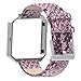 Henoda for Fitbit Blaze Bands Leather Small Large Strap Smart Fitness Watch Band Women Men Purple Large