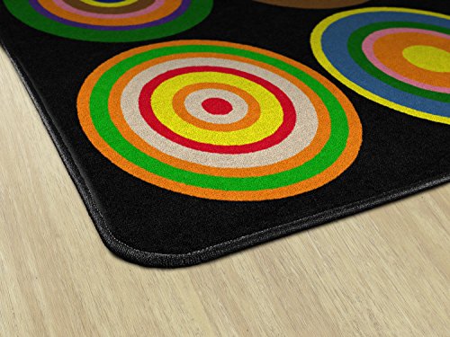 image for Flagship Carpets FE160-44A Color Rings Black (Seats 24) Children's Cla