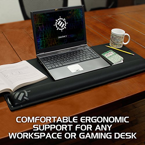 image for ENHANCE Large Gaming Mouse Pad with Wrist Support - Memory Foam Wrist 