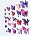 Raylinedo 12 Pcs 3D Butterfly Wall Stickers Art Decor Decals (Purple)