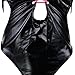 Lisli Women Sexy Strap Lingerie Transparent Glossy One-piece Dress Underwear