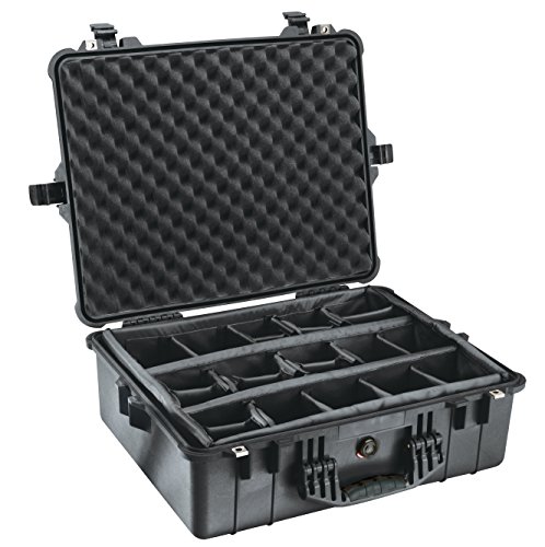 Pelican 1600 Case With Padded Dividers (Black)