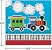All Aboard Train Theme Kids Birthday Party Supplies Set for 16 Guest Boys and Girls - (1) Keepsake Plastic 16 oz. Cups - Paper Plates, Napkins, Cups, Table Covers - Disposable Food Cake
