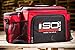 Meal Prep Lunch Box ISOBAG - Large Insulated 6 Meal Prep Bag/Cooler With 12 Containers, 3 Ice Packs & Shoulder Strap (Red/Black) - MADE IN USA