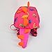 ZLMBAGUS 3-6 Year Old Little Kids Toddler Backpack Dinosaur Shaped Shoulder Satchel Bag with Safety Leash Anti-lost Daypack Purse Pink