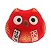 Kotobuki Fukuro Owl Charm Shigoto-un Collectible Figurine, Successful Career, Red