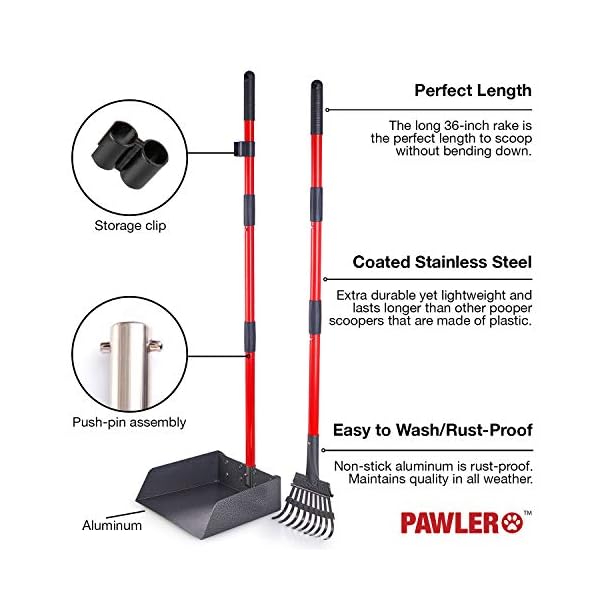 Pawler Dog Pooper Scooper for Large Dogs, Small & Medium Dogs Heavy