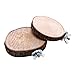 Itemap Pet Parrot Bird Round Wooden Coin Platform Chew Toy for Birdcage Accessories