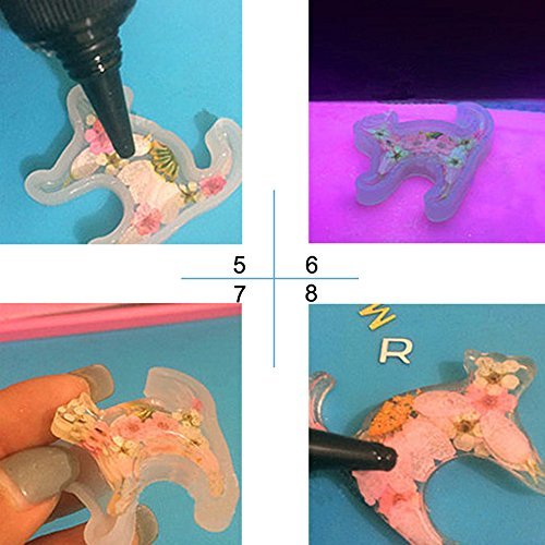 Whitelotous 19 PCs DIY Resin Mold - Animal Jewelry Crystal Resin Craft Making Mould Decoration Craft Tool