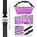 iAbler Holographic Fanny Pack for Women and Men Metallic 80s Waterproof Shiny Fanny Packs with Adjustable Belt Fashion Waist Bum Bag for Party, Festival, Rave, Hiking, Trip (Mermaid-Purple)