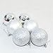 AMS 34ct Christmas Ball Mini Ornaments Party Decorations Shatterproof Festival Pendant Hangings for Xmas Tree Decor(1.57''/40mm,Silver)