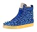 JUMP NEWYORK Men's Sloan Royal Glitter and Multi Length Spike Sneaker US Size 8