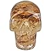 rockcloud Healing Crystal Stone Human Reiki Skull Figurine Statue Sculptures Cherry Quartz 3