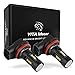 YITAMOTOR 2x Extremely Bright Chipsets 60W H11 LED Bulbs with Projector Fog Lights, 6000K Xenon White
