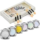 Becoyou Nail Glitter Powder Shinning Nail Mirror Powder Set Makeup Art with Sponge Stick