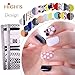 HIGH'S EXTRE Adhesion 20pcs Nail Art Transfer Decals Sticker Design Series The Cocktail Collection Manicure DIY Nail Polish Strips Wraps for Wedding,Party,Shopping,Travelling (Polka Dot)