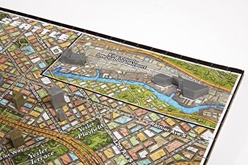 4D Cityscape Seattle Time Puzzle (1100+ Pieces)