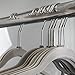 Juvale Ultra-Thin, Velvet, No-Slip, Clothes Hangers with Bonus Accessory Bar - Gray - Set of 50 for Shirts, Sweaters and Pants and Bonus Pink Hanger - 17.5 x 0.2 x 9.5
