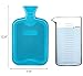 HomeTop Premium Classic Rubber Hot or Cold Water Bottle with Soft Fleece Cover (2 Liters, Blue/Blue Sheep Envelope Cover)