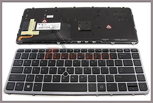 Genuine New US Notebook Laptop keyboard for HP EliteBook 740 840 850 G1 G2 8540P 8560P 9470m Zbook 14 Mobile Workstation With Backlit Silver Frame || 762758-001 NSK-CP3BV 9Z.N9JBV.301 6037B0098801