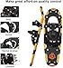 ENKEEO All Terrain Snowshoes Light Weight Aluminum Alloy Snow Shoes Kit with Carry Bag, Adjustable Ratchet Bindings, 160lbs. Capacity, Black and Orange, 25 inches
