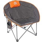 Rock Cloud Folding Camping Chair Oversized Padded Moon Round Saucer Chairs Outdoor for Camp Lawn Hiking Fishing Sports