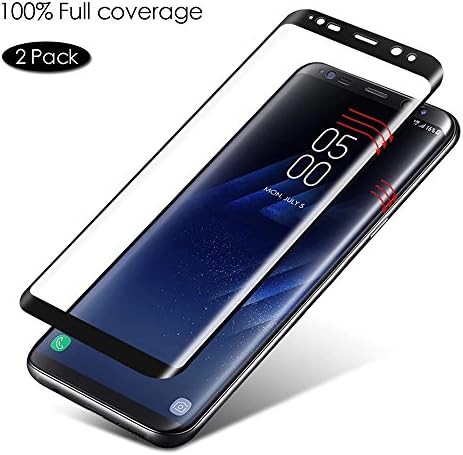 Galaxy S8 Plus Screen Protector[2-Pack] [3D Curved Edge] 100% Full Screen Coverage[Case Friendly] Ultra HD [Anti-Fingerprint] [Anti-scratch] with Updated Design Soft PET Material for S8 Phone Film