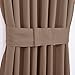 NICETOWN Blackout Panel for French Door - Privacy Blackout Curtain for Glass Door/French Door with Adjustable Tie-Back (1 Piece, W54 x L72-Inch, Cappuccino)