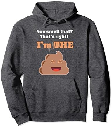 Unisex You Smell That? That's Right I'm The Poop Funny Emoji Hoodie Medium Dark Heather