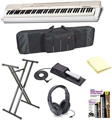 Casio Privia PX-160 Digital Piano Stage Essentials Bundle- Gold