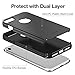TKKOK iPhone 7 case, Slim Dual Layer Heavy Duty Rugged Scratch-Resistant Shockproof Non-Slip Grip Protective Case Cover [Tempered Glass Screen Protector Included] for iPhone 7-Black