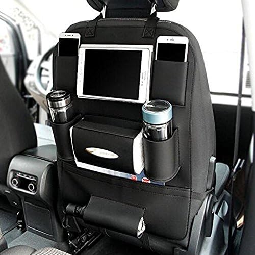 Herasa Car Seat Back Multi-Pocket Hanging Bag Organizer Storage Bag 8 bags Travel Helper (black)