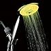 Luminex by PowerSpa 7-Color 4-Setting LED Handheld Shower Head with Air Jet LED Turbo Pressure-Boost Nozzle Technology. 7 vibrant LED colors change automatically every few seconds