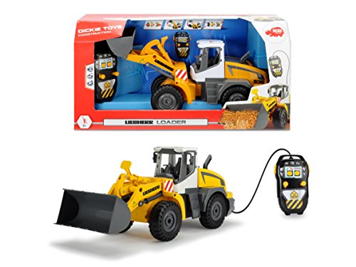Dickie Toys Liebherr Radlader, Typ L538, Spielzeugradlader mit Kabelfernsteuerung, Fahrfunktion, Heben und Senken des… – Bild 3