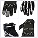 RIGWARL Cycling Gloves Skull Zombie Bone Design Cycling Climbing Motorcycles Cycling Gardening Gloves Men & Women (108 White, XX-Large)