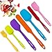 Silicone Spatula - 7 Spatulas Silicone Heat Resistant - Mini Rubber Spatula Set - Cooking Spatulas for Nonstick Cookware - Colorful Baking Kitchen Spatula Set - One Piece Design Spoon (Multicolor)