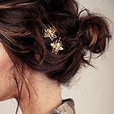 Tgirls Exquisite Gold Bee Hairpin Side Clip Bridal Hair Accessories Headpieces for Women and Girls
