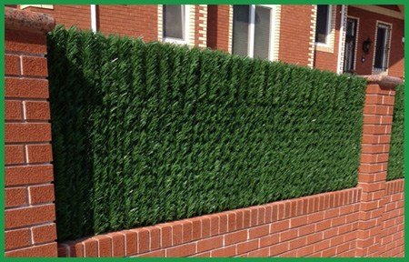 e-joy Artificial Hedge Fence Privacy Screen for Chain Link fence Outdoor Faux Hedge Privacy Screen Fence (Covers 10 Lineal Feet of fence) 5x10 by