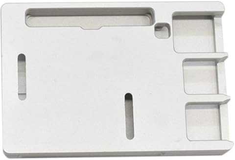 Nrpfell para Raspberry Pi 4 Modelo B Caja de AleacióN de Aluminio Metal CNC RefrigeracióN Ultradelgada DisipacióN de Calor de la Carcasa para Raspberry Pi 4B Solamente (Plata)