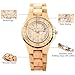 GBlife Bewell ZS-100BL Women Wooden Quartz Watch Metal Case Retro Wrist Watch (MAPLE WOOD)
