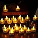 Realistic and Bright Flameless LED Tea Light Battery Operated Set of 24 - for Seasonal & Festival Celebration