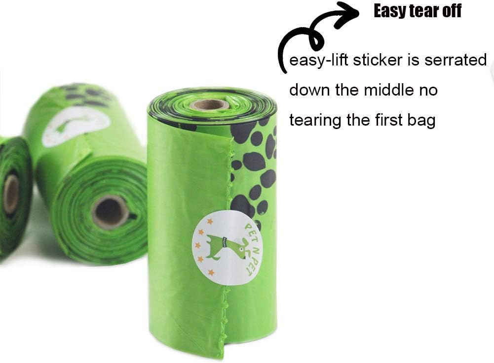 PET N PET Earth-Friendly 1080 Counts 60 Rolls Large Unscented Dog Waste Bags Doggie Bags Green Color : Pet Supplies